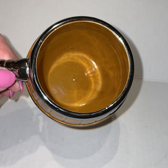 Vintage beer barrel ceramic mug 14 oz - Picture 3 of 5